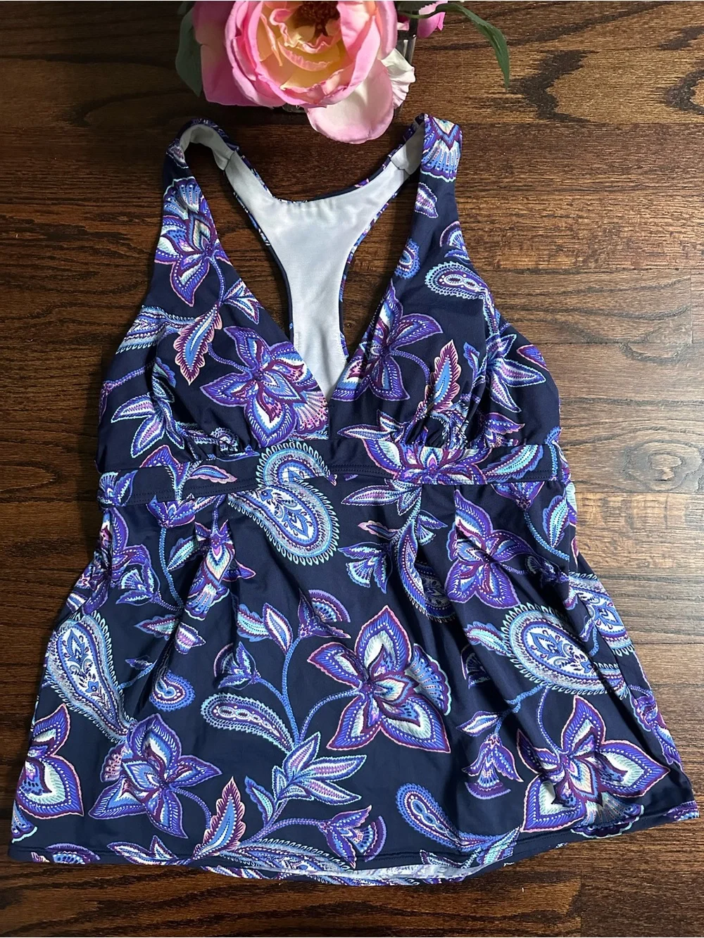 Lands End racerback tankini top, size 4